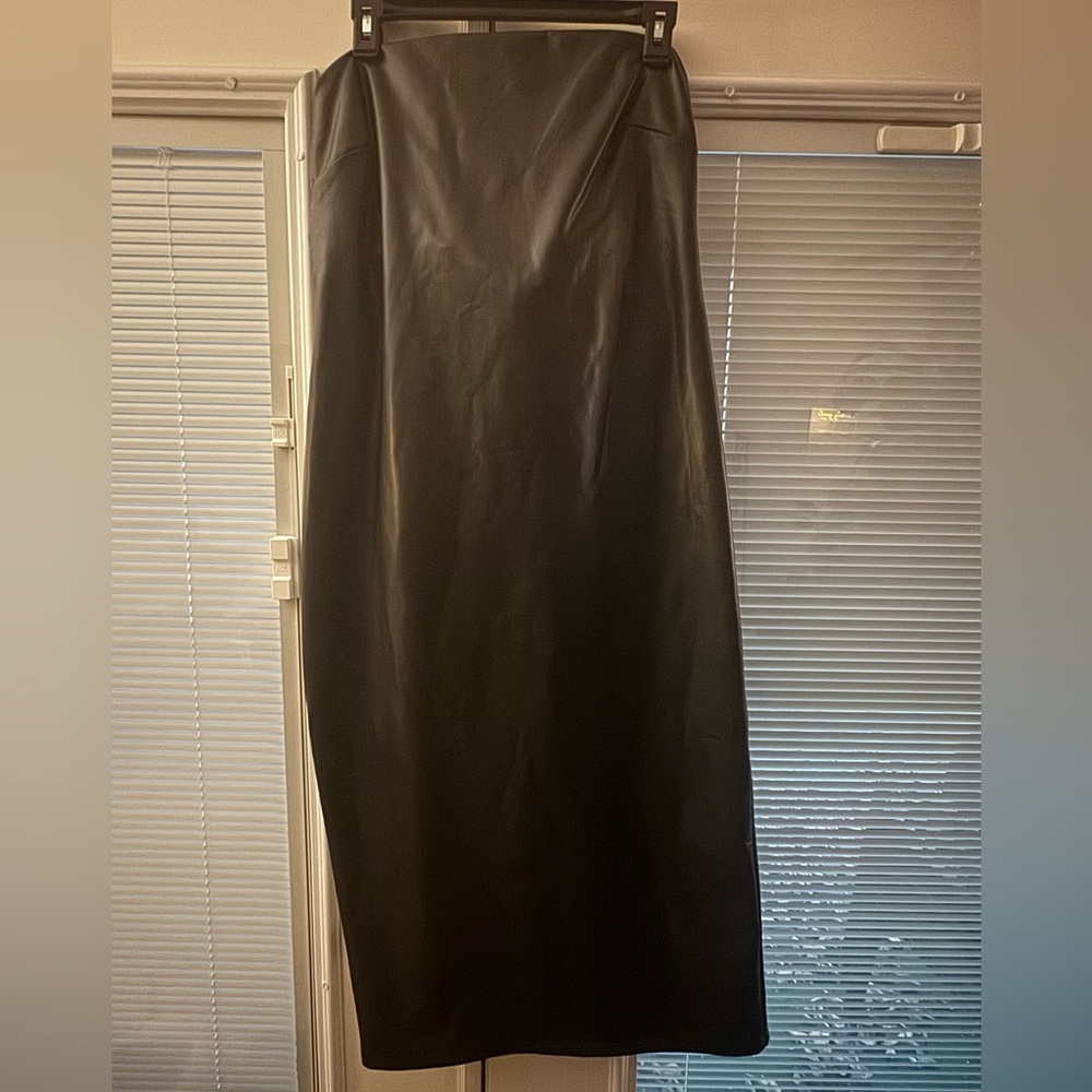 Leather tube dress